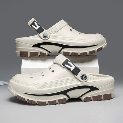 Åndbare 2-i-1 Strand-Sandaler: Skridsikker Slip-On til Mænd