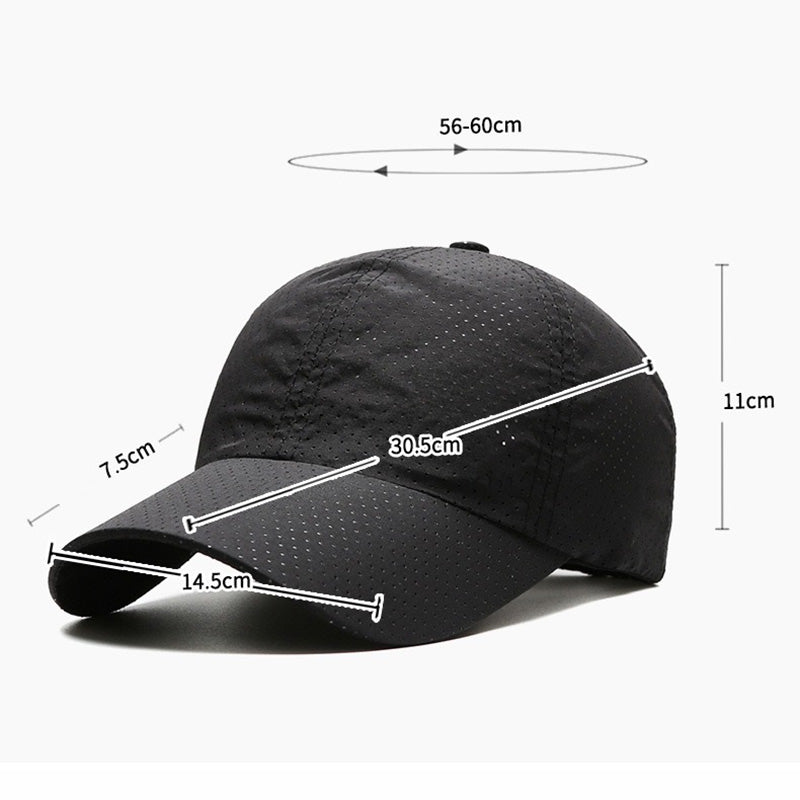 Hurtigtørrende Mikroperforeret Mesh Polyester Baseballkasket med Justerbart Spænde