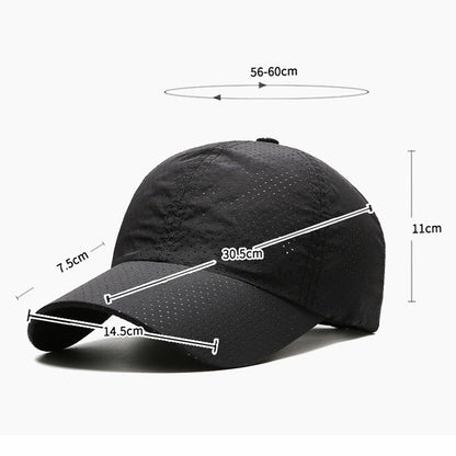 Hurtigtørrende Mikroperforeret Mesh Polyester Baseballkasket med Justerbart Spænde