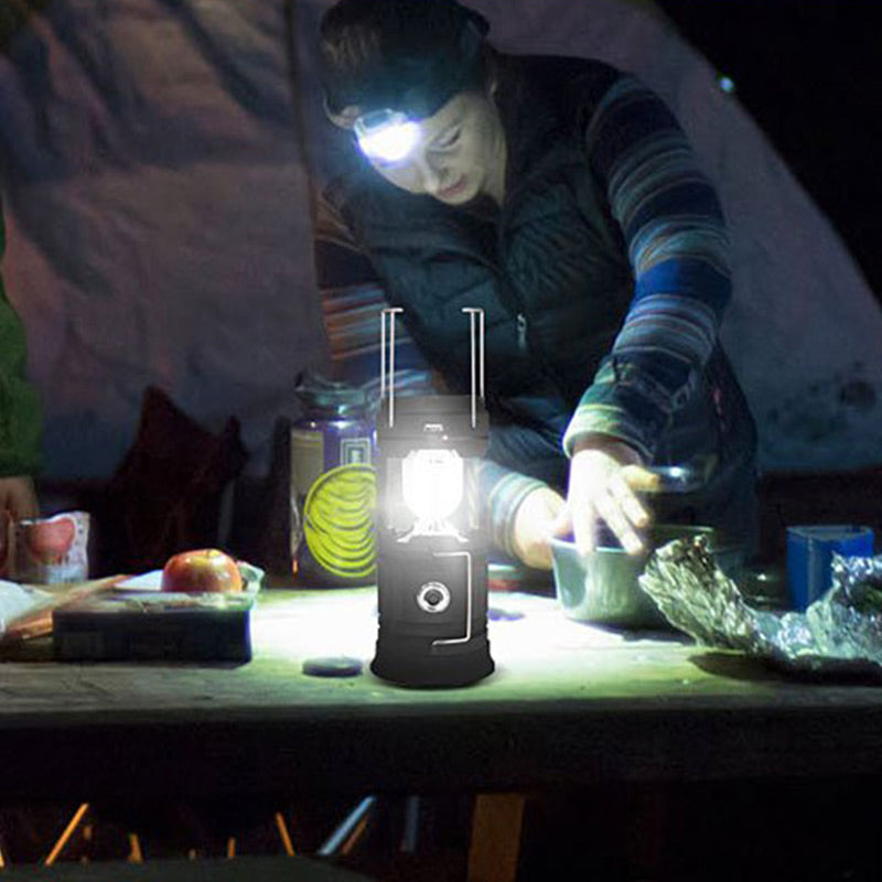 Solcelledrevet 2-i-1 Camping- og Skrivebordslampe