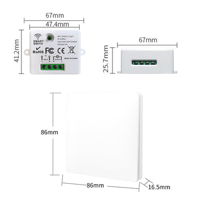 Trådløs Afbryder – 100% Batterifri & Nem Montering