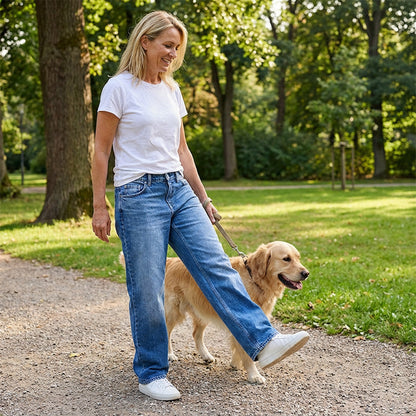 Vide Jeans med Subtil Gradient – Flatterende Pasform & Trendy Estetik