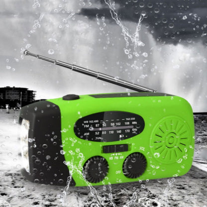 Nødradio med Håndsving & Solceller – AM/FM Radio med Powerbank & Lygte