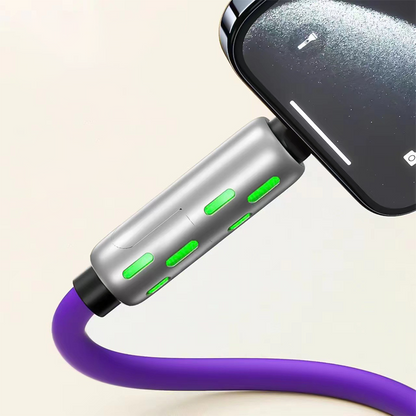 Universelt 240W 4-i-1 Hurtigopladningskabel med RGB-Lys