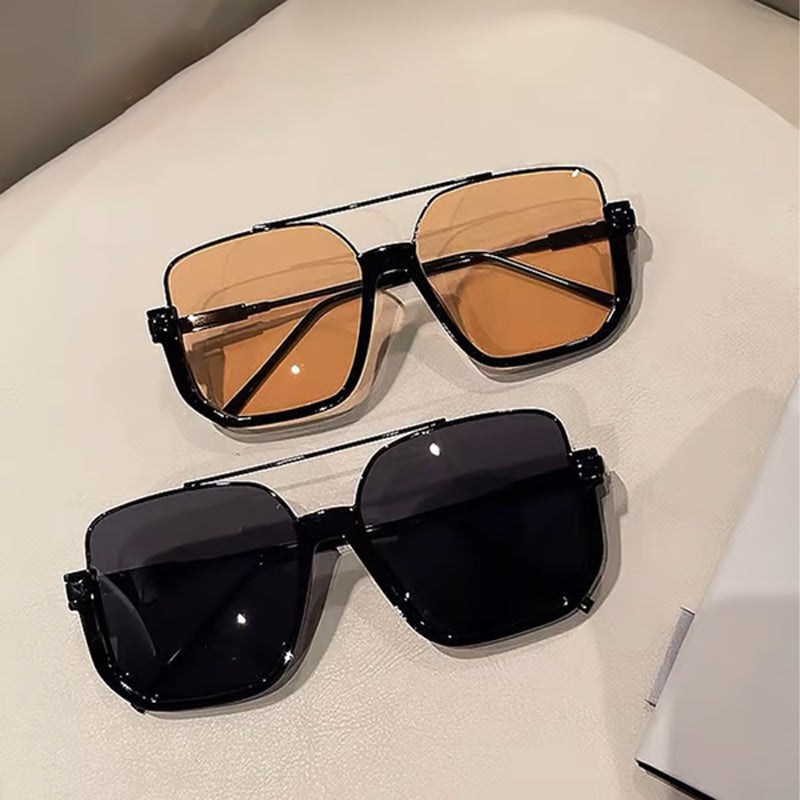 Minimalistiske Letvægts-solbriller – Retro-look med Tonede Glas