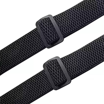 Outdoor-seler med Sikkerheds-karabiner – 3,8 cm Brede Elastikbånd med Skridsikkert Maiskorn-design