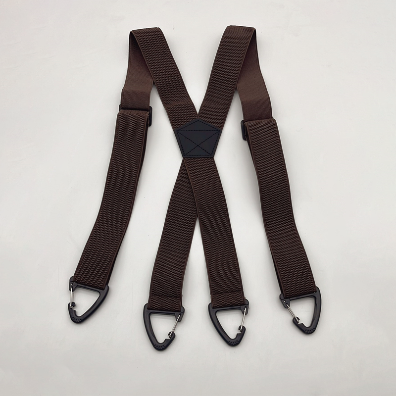 Outdoor-seler med Sikkerheds-karabiner – 3,8 cm Brede Elastikbånd med Skridsikkert Maiskorn-design