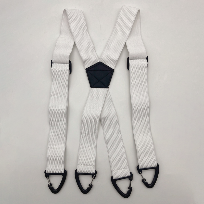 Outdoor-seler med Sikkerheds-karabiner – 3,8 cm Brede Elastikbånd med Skridsikkert Maiskorn-design