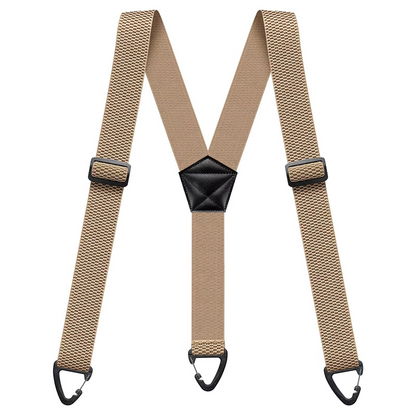 Outdoor-seler med Sikkerheds-karabiner – 3,8 cm Brede Elastikbånd med Skridsikkert Maiskorn-design