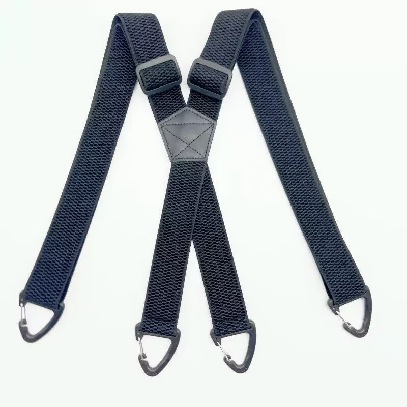 Outdoor-seler med Sikkerheds-karabiner – 3,8 cm Brede Elastikbånd med Skridsikkert Maiskorn-design