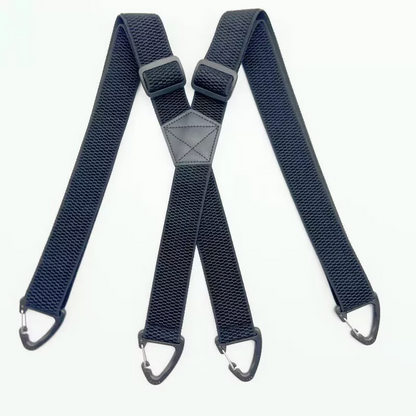 Outdoor-seler med Sikkerheds-karabiner – 3,8 cm Brede Elastikbånd med Skridsikkert Maiskorn-design
