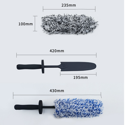 Premium Mikrofiber Fælgbørste (Med Stænkskærm)