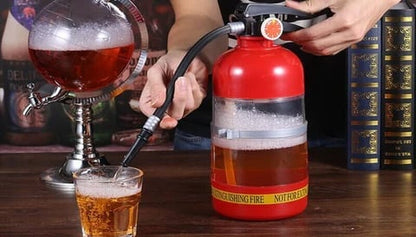 Retro Brandslukker Drikke-dispenser – 1.5L Kapacitet med Tappeanlæg