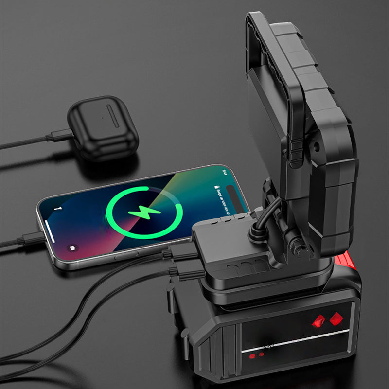 180° Roterbar LED-Arbejdslampe: Kraftigt Lys med USB-Powerbank