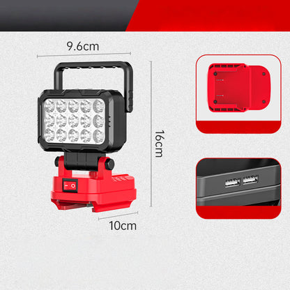 180° Roterbar LED-Arbejdslampe: Kraftigt Lys med USB-Powerbank