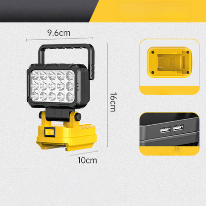 180° Roterbar LED-Arbejdslampe: Kraftigt Lys med USB-Powerbank