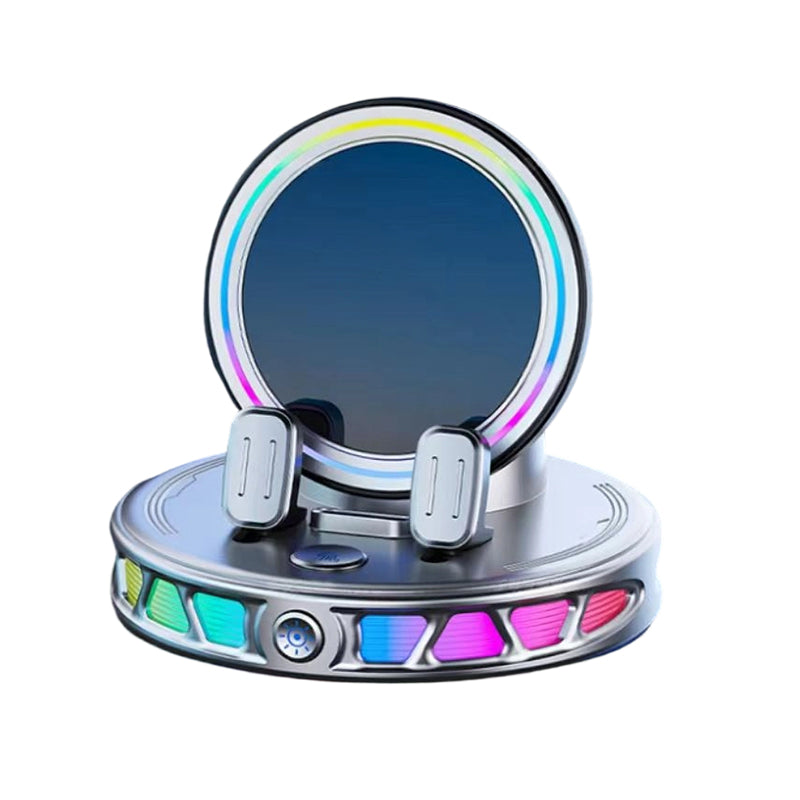 360° Roterbar Mobilholder til Bilen med Trådløs Opladning og RGB-lys