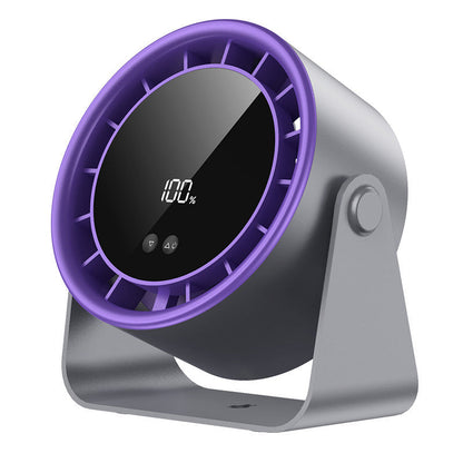 Genopladelig Bordventilator med Smart LED-Skærm