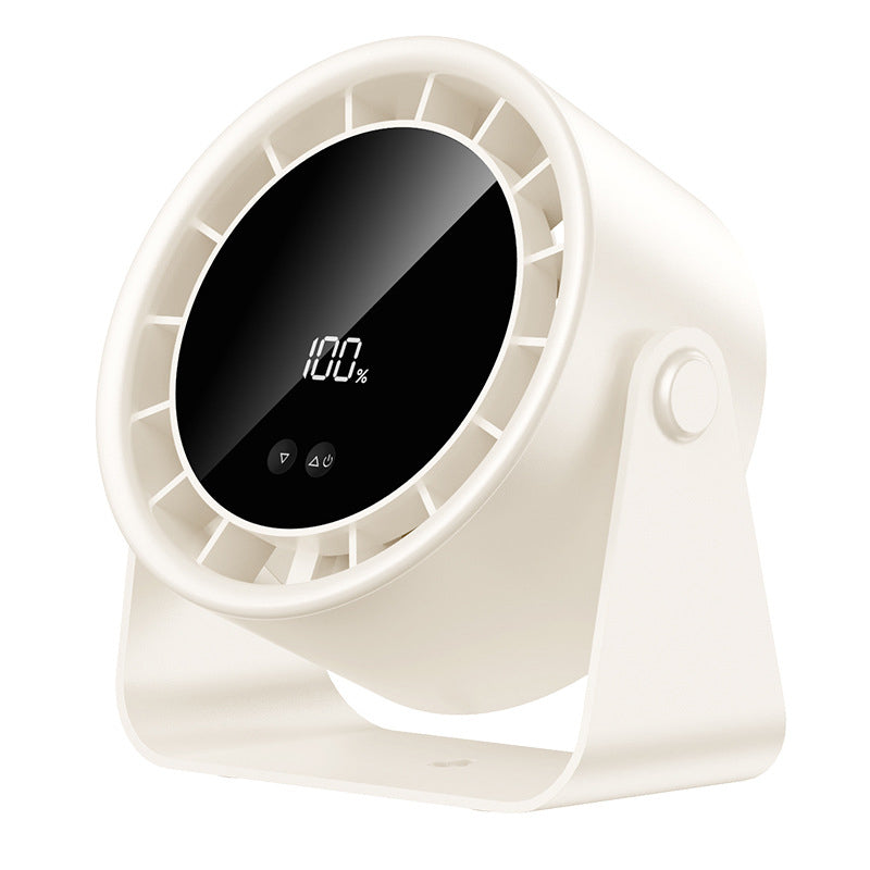 Genopladelig Bordventilator med Smart LED-Skærm