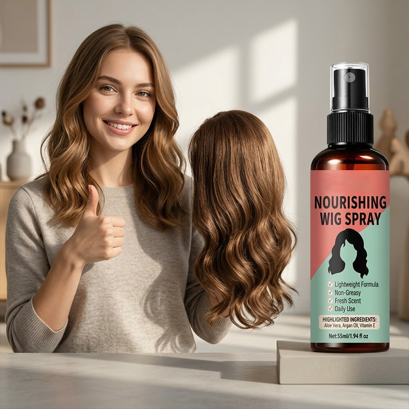 Let nærende leave-in spray til parykker