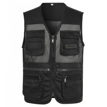 Praktisk Outdoor-vest – Slidstærkt mesh til fiskeri & vandring