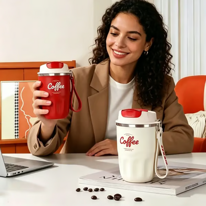 Premium Termoflaske I 316 Rustfrit Stål Hold Din Kaffe Varm Hele Dagen