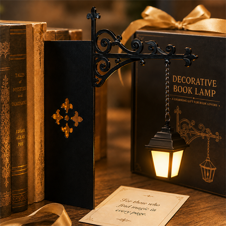 Lysende Dekorativ Bogstøtte I Klassisk Retro Design