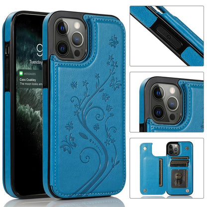 Blomstret telefoncover med indbygget kortholder