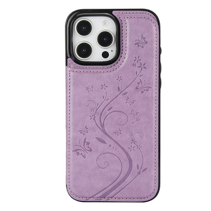Blomstret telefoncover med indbygget kortholder