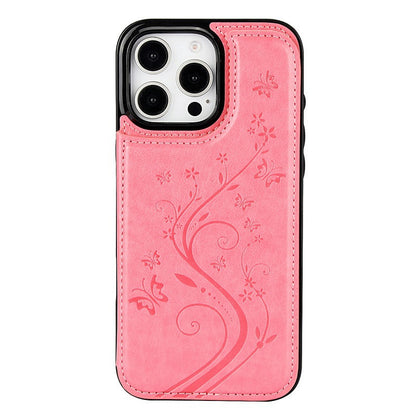 Blomstret telefoncover med indbygget kortholder