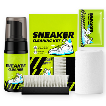 Rengøringsmiddel i skumform uden behov for vand til sneakers